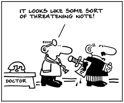'It looks like some sort of threatening note.'