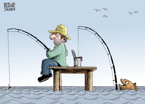 Fish Fishing in the Fisherman's Bait.