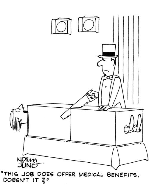 'This job does offer medical benefits, doesn't it?'