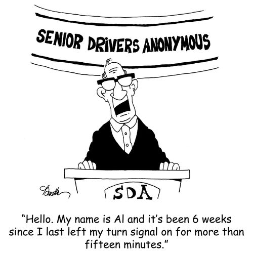 'Hello, my name is Al and it's been 6 weeks since I last left my turn signal on for more than fifteen minutes.'