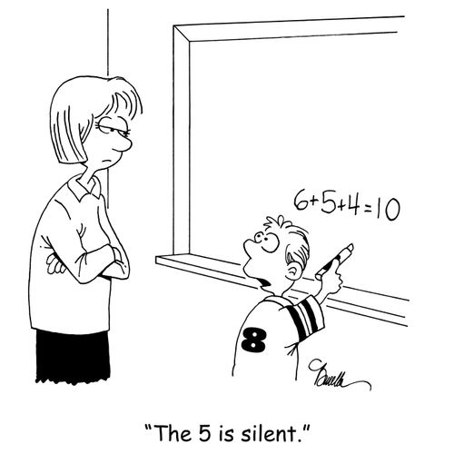 'The 5 is silent.'