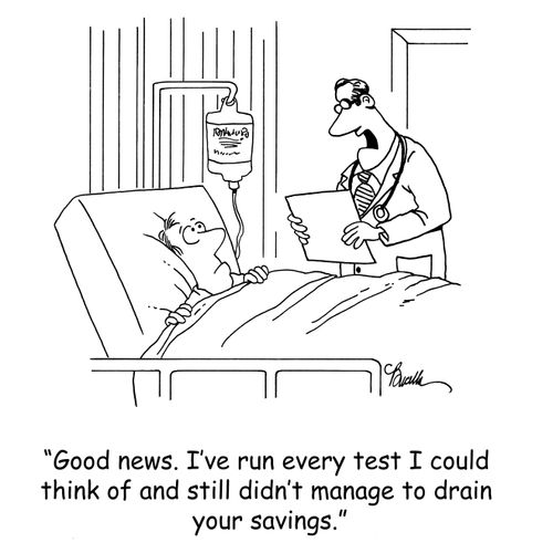 'Good news. I've run every test I could think of and still didn't manage to drain your savings.'
