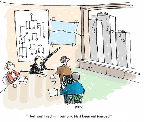 'That was Fred in inventory. He's been outsourced.'