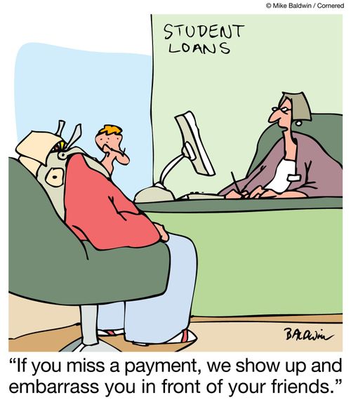 "If you miss a payment, we show up and embarrass you in front of your friends."