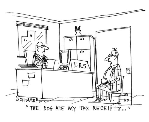 'The dog ate my tax receipts...'