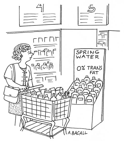 Spring Water - 0% Trans Fats.