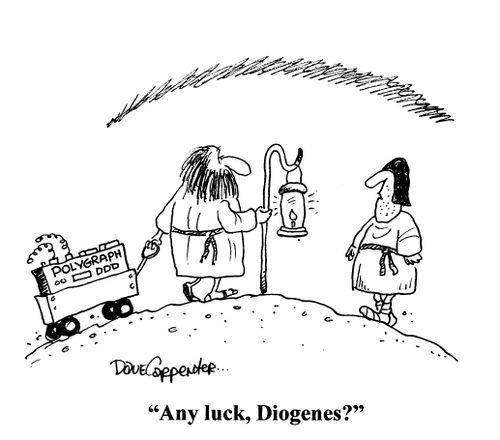 'Any luck, Diogenes?'