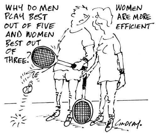 "Why do men play best of five and women best of three?"