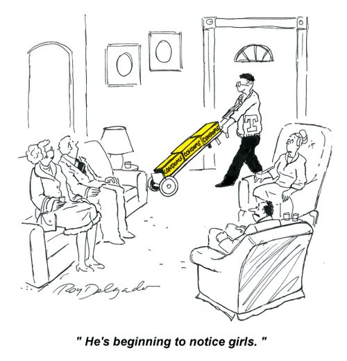 'He's beginning to notice girls.'