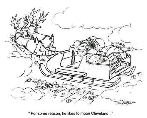 'For some reason, he likes to moon Cleveland!'