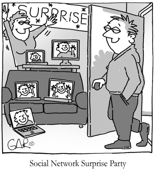 Social Network Surprise Party.