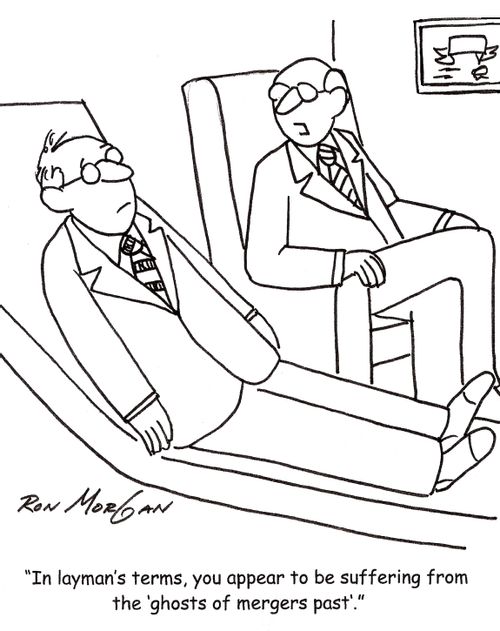 'In layman's terms, you appear to be suffering from the 'ghosts of mergers past'.'