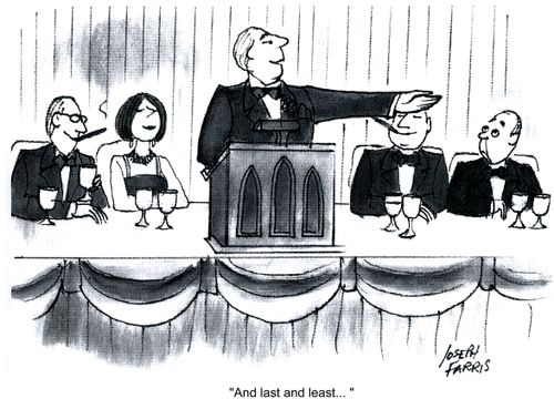 'And last and least...'