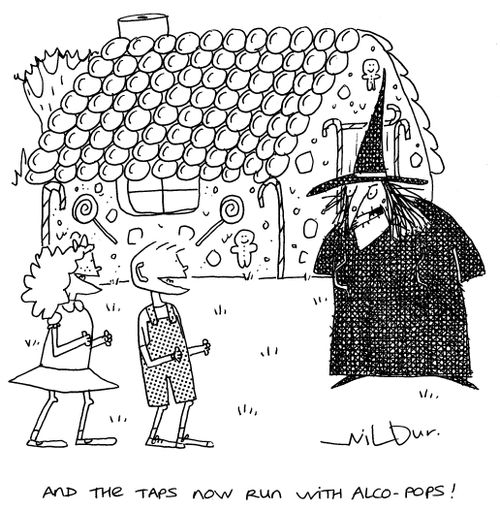 'And the taps now run with alco-pops'
