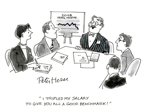 'I tripled my salary to give you all a good benchmark.'