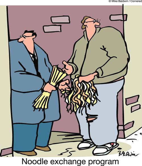 Noodle exchange program.
