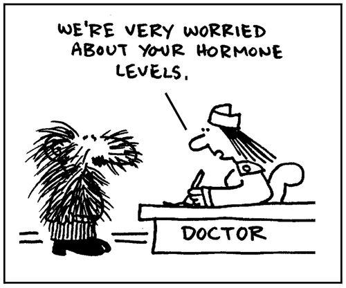 'We're very worried about your hormone levels.'