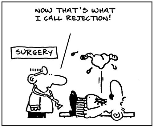 'Now that's what I call rejection.'