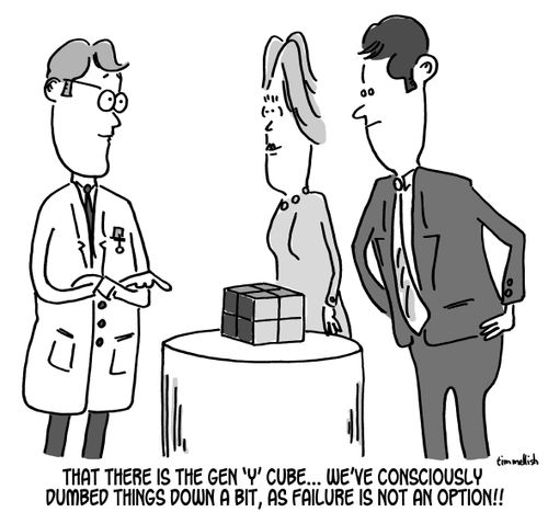 "That there is the Gen 'Y' cube...we've consciously dumbed things down a bit, as failure is not an option!!"