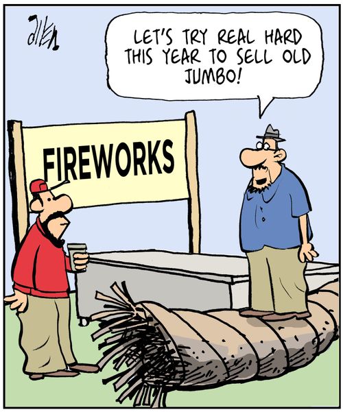 "Let's try real hard this year to sell old Jumbo!"