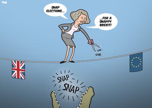 "Snap elections for a snappy Brexit."
