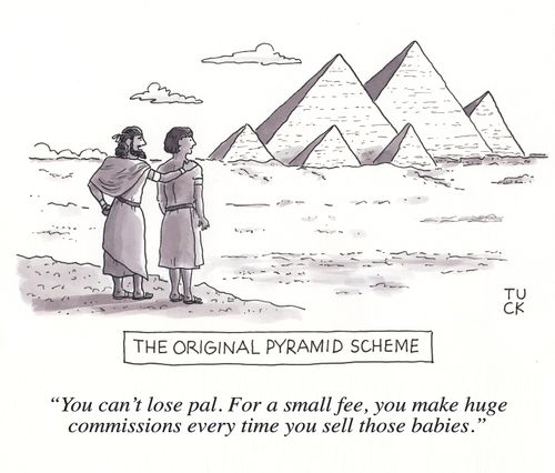 "You can't lose pal. For a small fee, you make huge commissions every time you sell those babies."