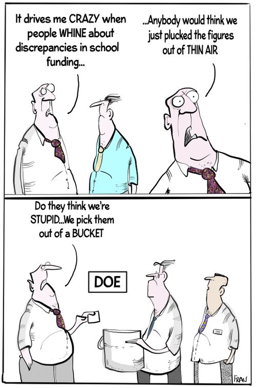 "It drives me crazy when people whine about discrepancies in school funding..."