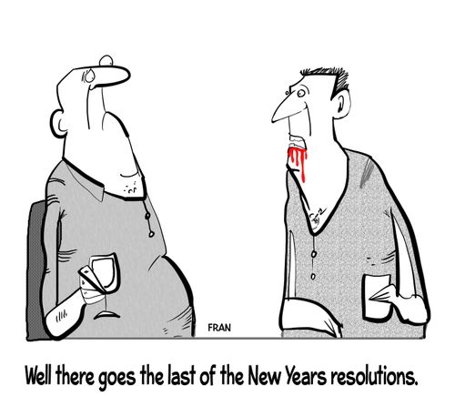 "Well there goes the last of the NEW YEARS resolutions."