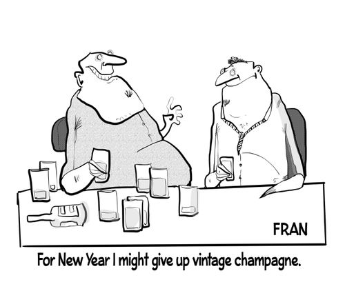 "For New Year i might give up vintage champagne."
