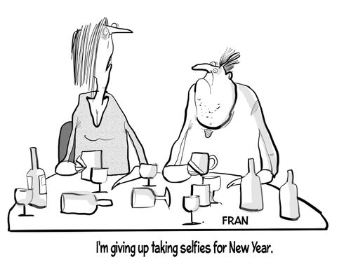 "I'm giving up taking selfies for New Year."