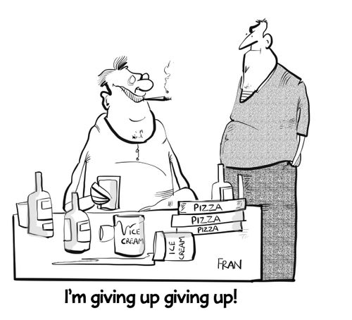 "I'm giving up giving up!"