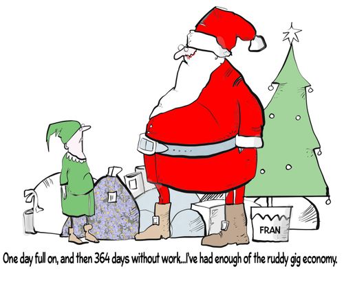 "One day full on, and then 364 days without work...I've had enough of the ruddy gig economy."