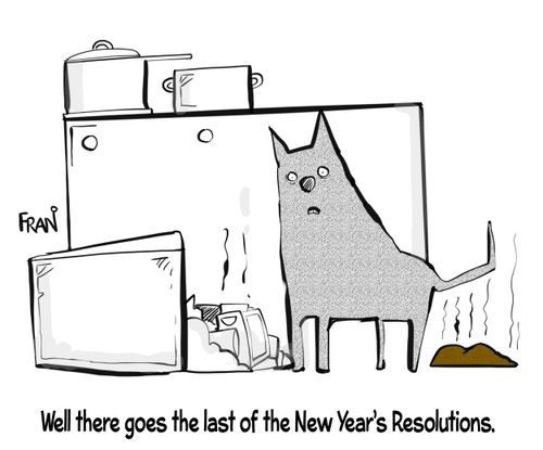 "Well there goes the last of the NEW YEARS resolutions."