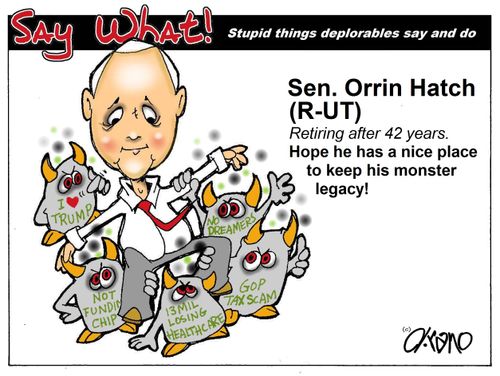 Sen. Orrin Hatch (R - UT) Retiring after 42 years. Hope he has a nice pas