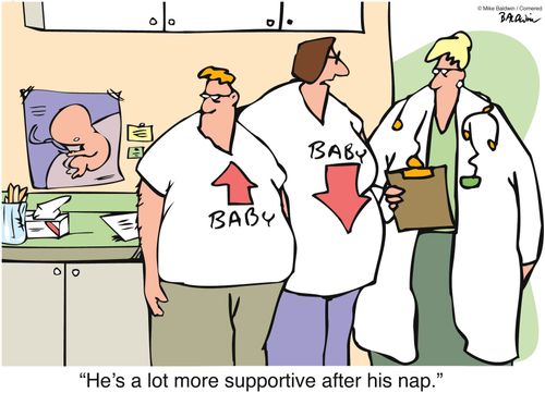 'He's more supportive after his nap.'