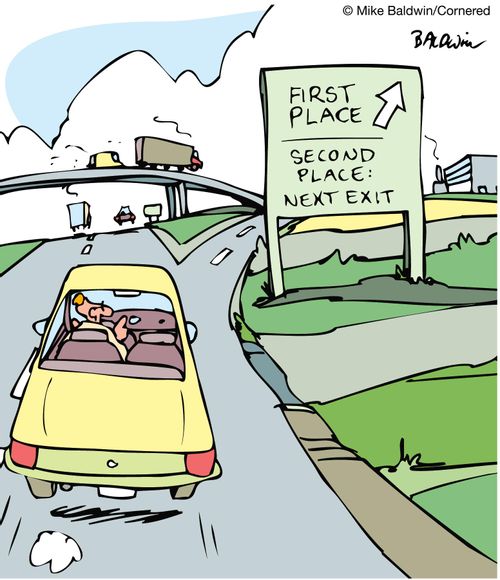 First place / Second place next exit.