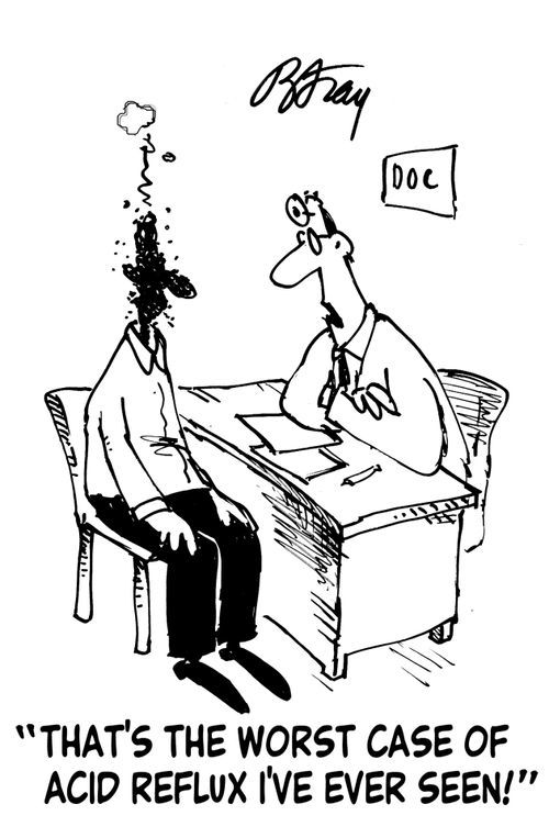 'That's the worst case of acid reflux I've ever seen!'