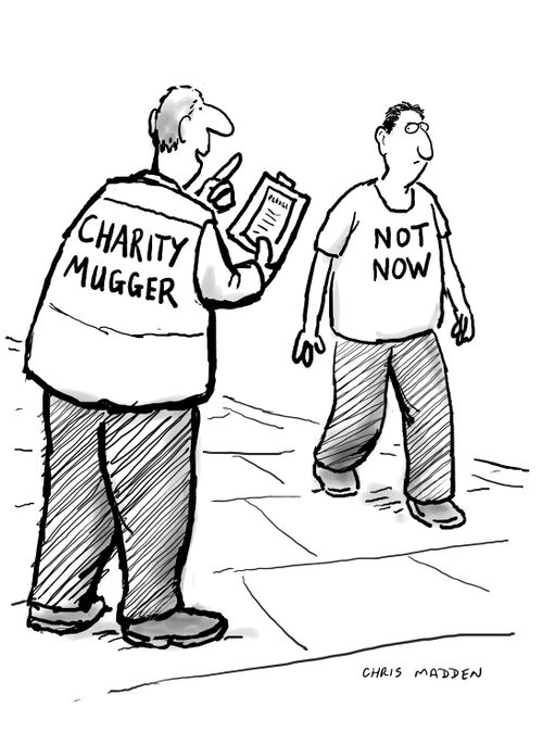 Charity mugger