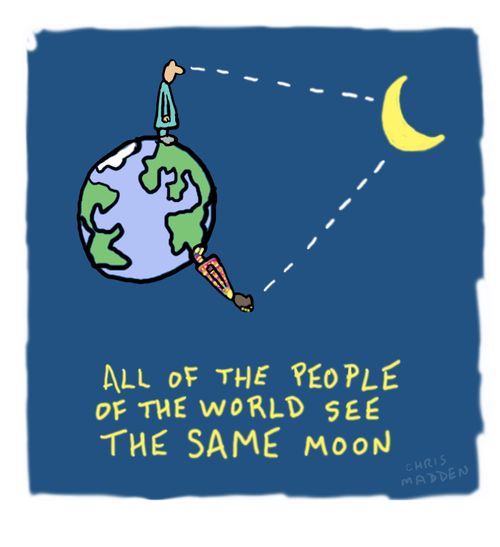 All the People of the World See the Same Moon.