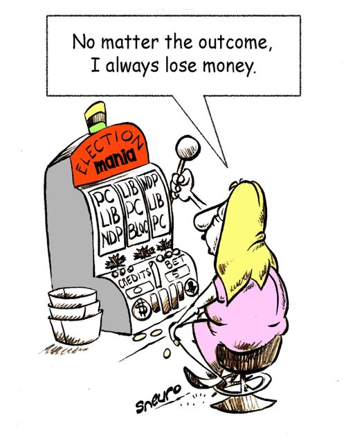 Election slot machine. No matter the outcome, I always lose money.