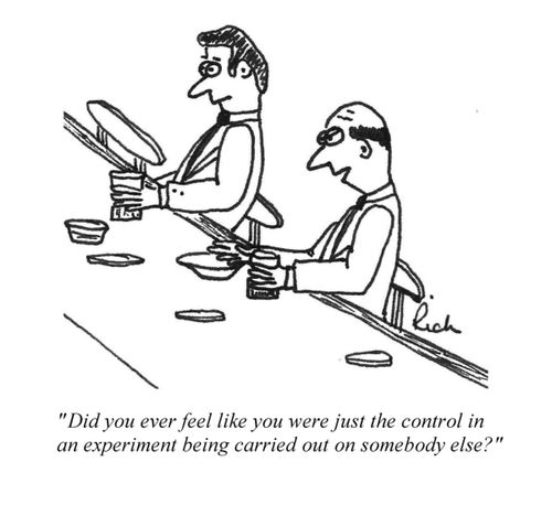 'Did you ever feel like you were just the control in an experiment being carried out on somebody else?'