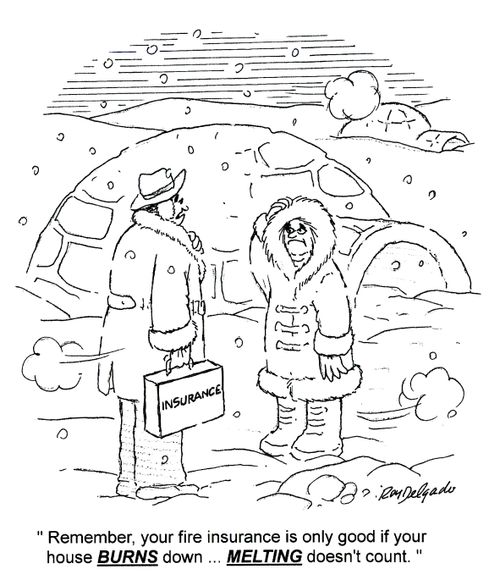 'Remember, your fire insurance is only good if your house burns down...melting doesn't count.'