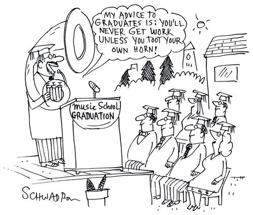 'You'll never get to work unless you toot your own horn!'
