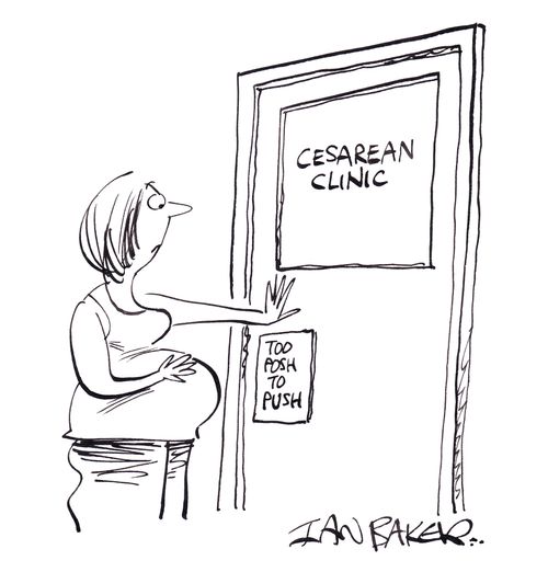 Too posh to push - Cesarean Clinic.
