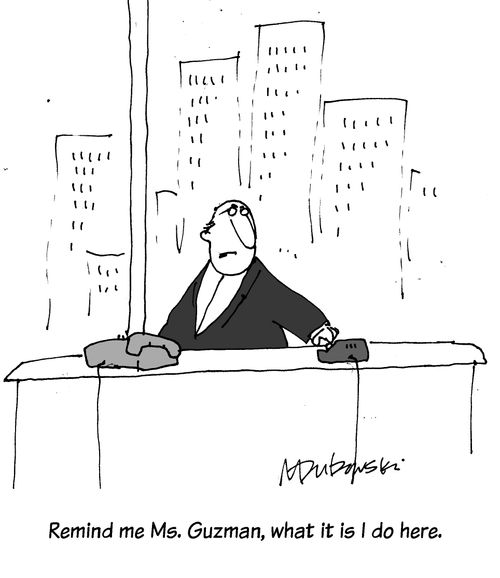 Remind me Ms. Guzman, What it is I do here.'