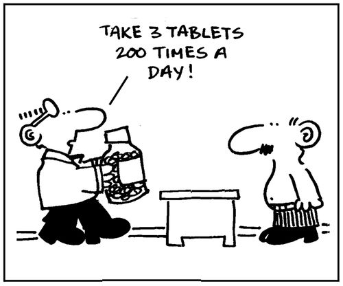 'Take 3 tablets 200 times a day.'