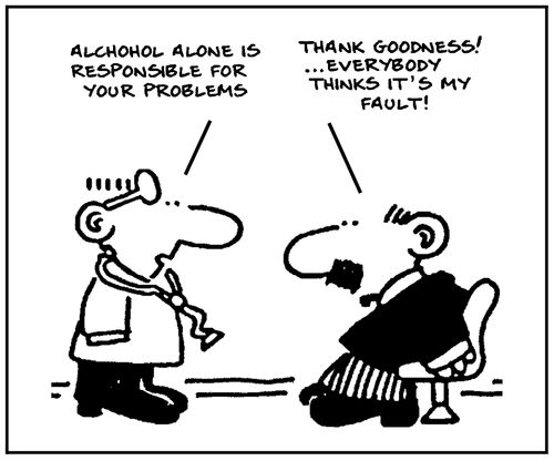'Alchohol alone is responsible for your problems.'