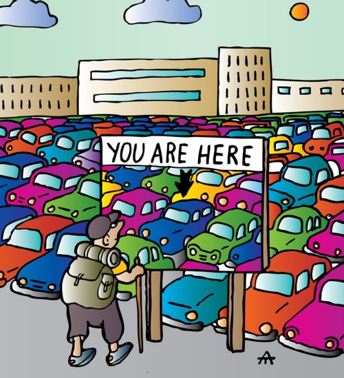 You Are Here Map in Car Park.