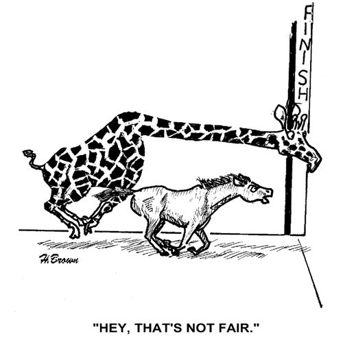 'Hey, that's not fair.'