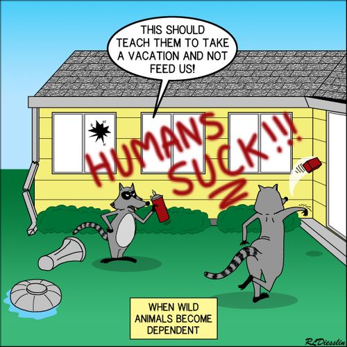 "This should teach them to take a vacation and not feed us!"
